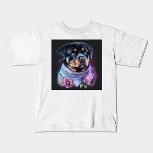 Radiant Rottweiler Puppy Kids T-Shirt